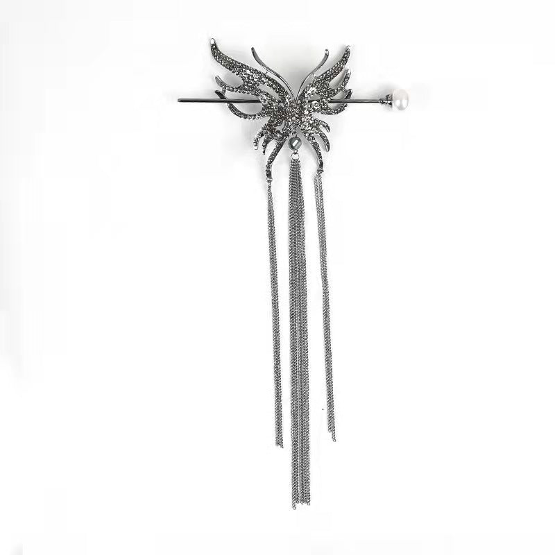 High-end Long Tassel Butterfly Hairpin Super Fairy