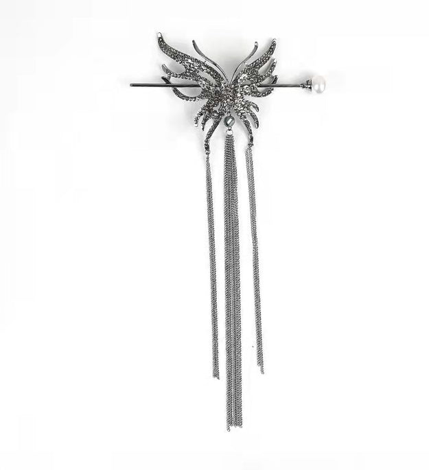 High-end Long Tassel Butterfly Hairpin Super Fairy
