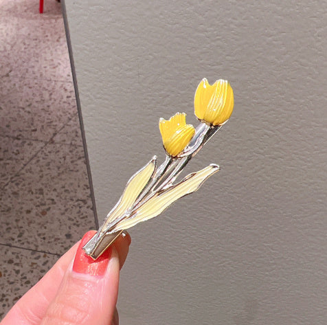 Tulip Flower Hairpin Color Drop Oil
