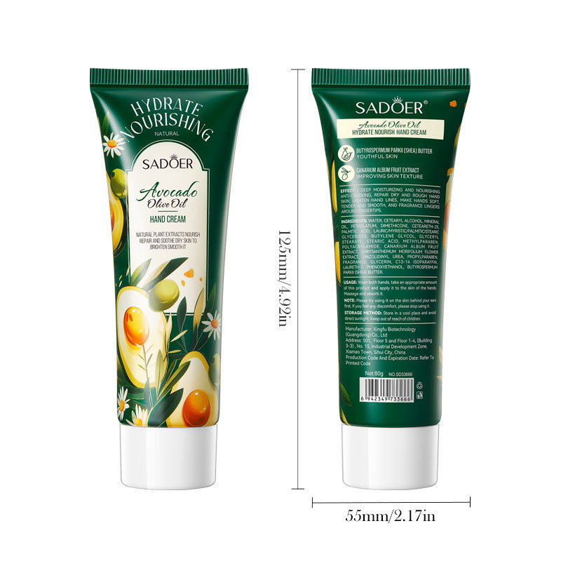 Avocado Nourishing Hand Cream Olive Oil Moisturizing