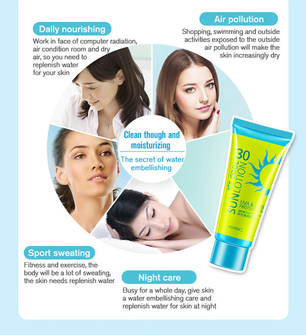 Sunscreen Cream Protetor Facial Cream Sunscreen Clear Moisturizing Lotion