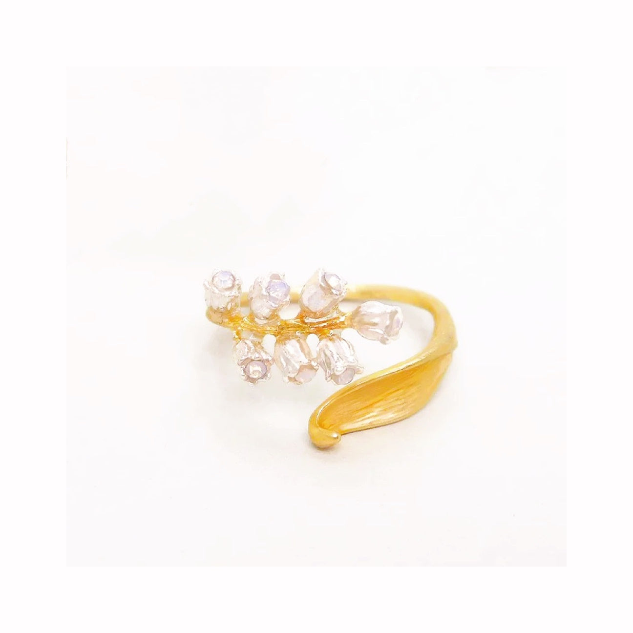 Original Design Of Pure Silver Lily Of The Valley Ring Flower