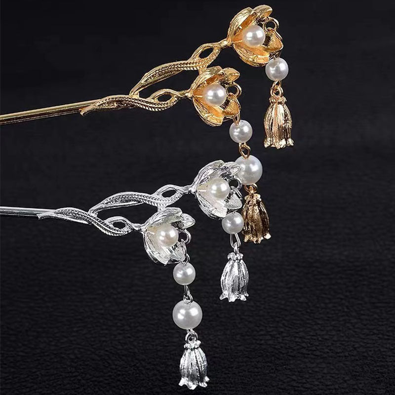 Flower Tassel Hairpin Women's High Sense