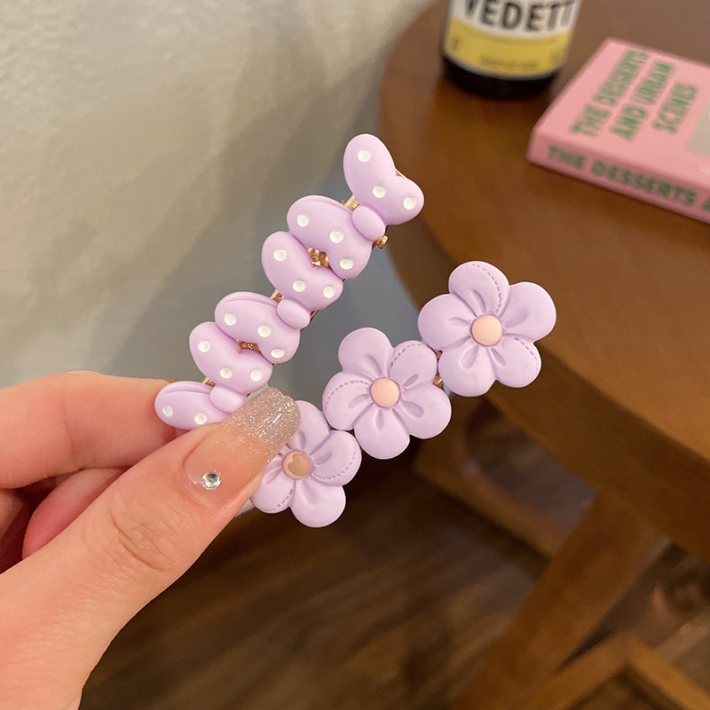 Women's Flower Bear New Simple Hairpin Headwear