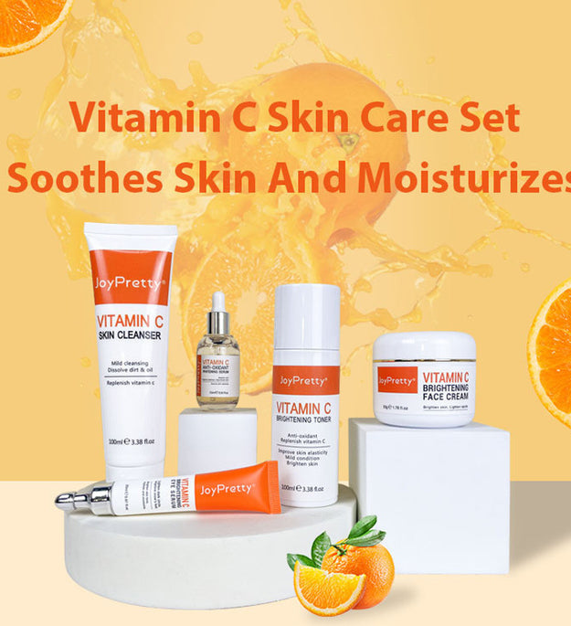 Vitamin C Cream Skin Brightening Set Hydration And Moisturizing 5-Piece Face Set