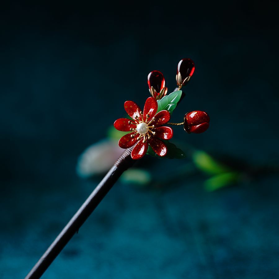 New Original Butterfly Wood Tassel Hairpin Ancient Style Hanfu