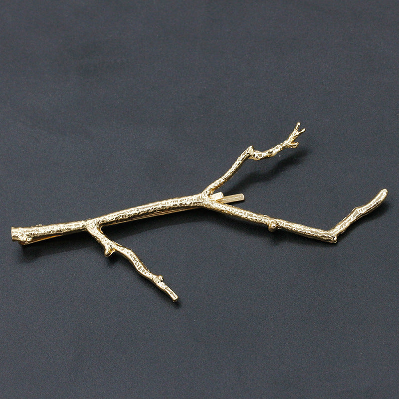Metal branch women's hair clip