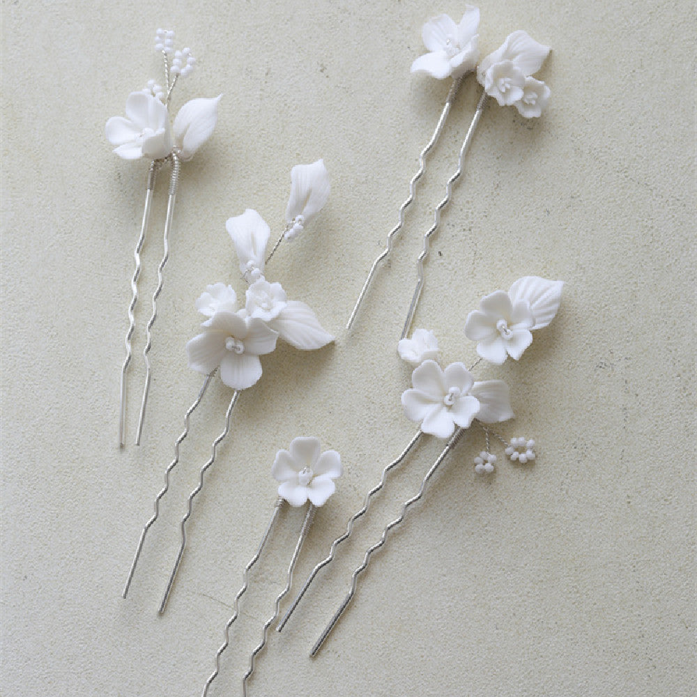 Women's Fashion Ceramic Flower Hairpin