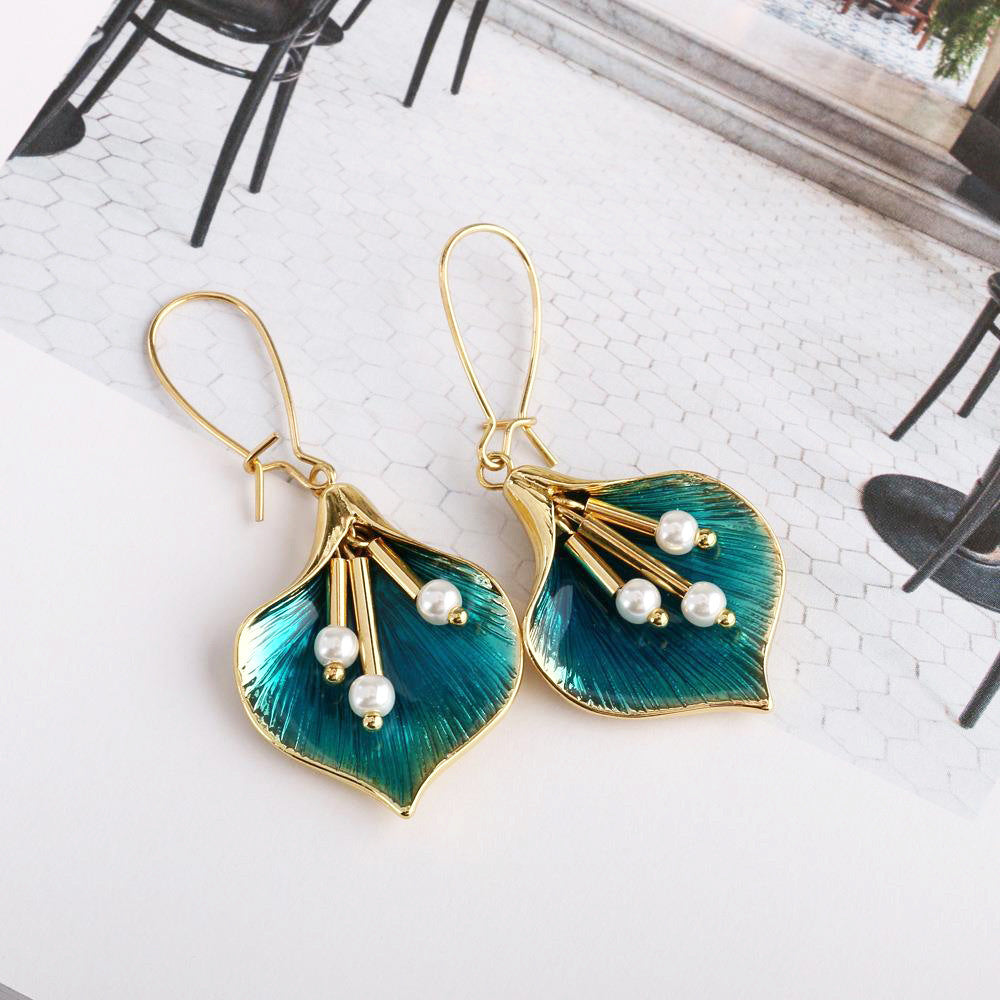 Pearl Orchid Earrings
