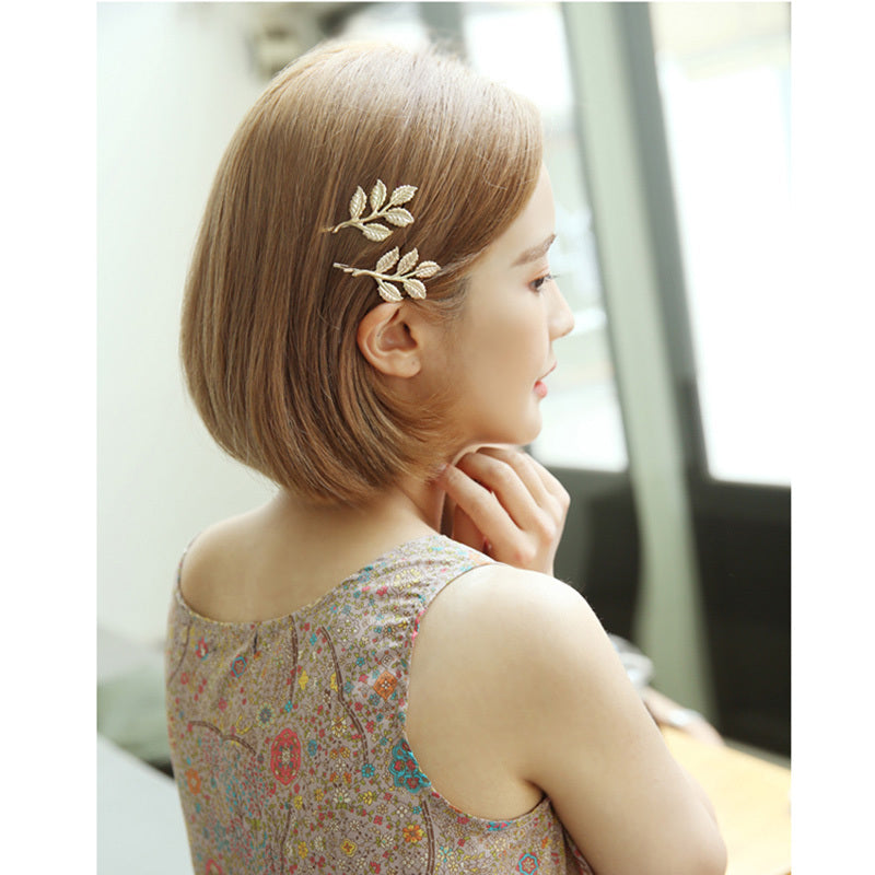 Beautiful flower branch metal hairpin