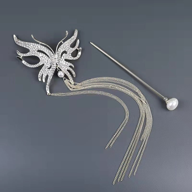 High-end Long Tassel Butterfly Hairpin Super Fairy