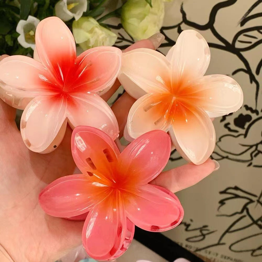 Women's Colorful Plumeria Rubra Barrettes Flowers