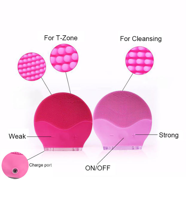 Electric waterproof silicone cleansing instrument