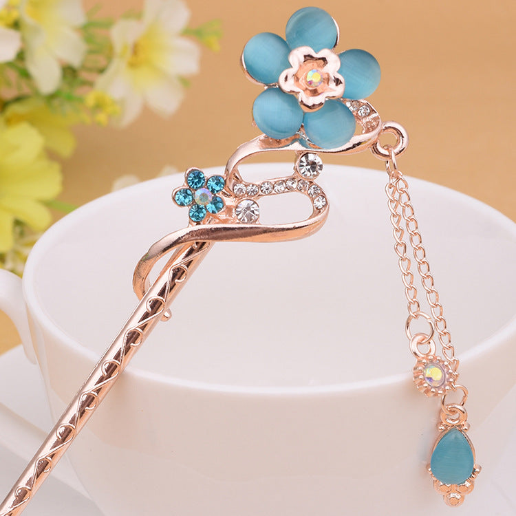Flower tassel classical hairpin