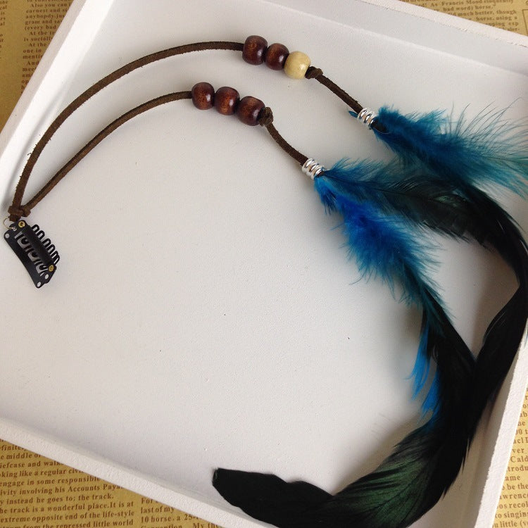 Feather hair accessory feather tassel hair clip