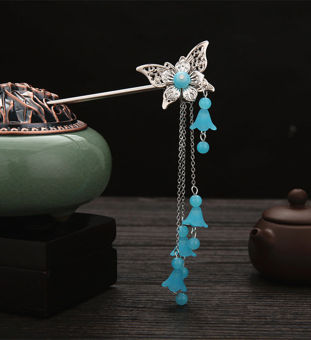 Long tassel hairpin hairpin top clip step headdress