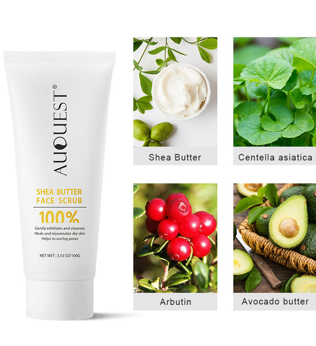 Auquest Shea Facial Scrub Cleansing, Moisturizing and Brightening Shea Body Scrub