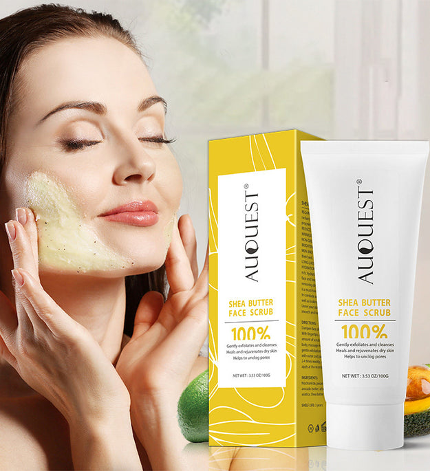 Auquest Shea Facial Scrub Cleansing, Moisturizing and Brightening Shea Body Scrub