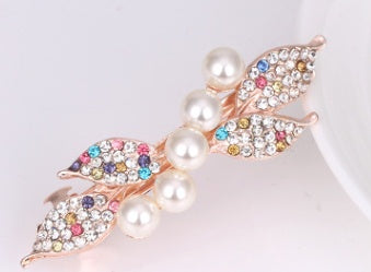 Metal leaf shaped hair clip