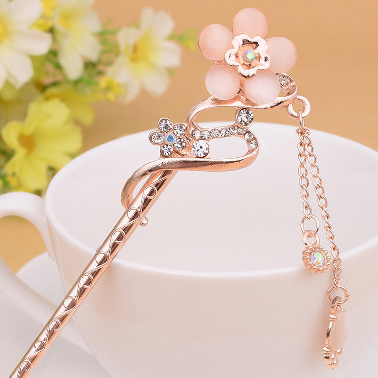 Flower tassel classical hairpin