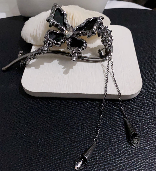 Drill The Back Of The Butterfly Tassel Hairpin