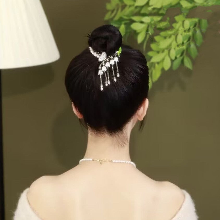 Women's Fringe Bell Orchid Hairpin