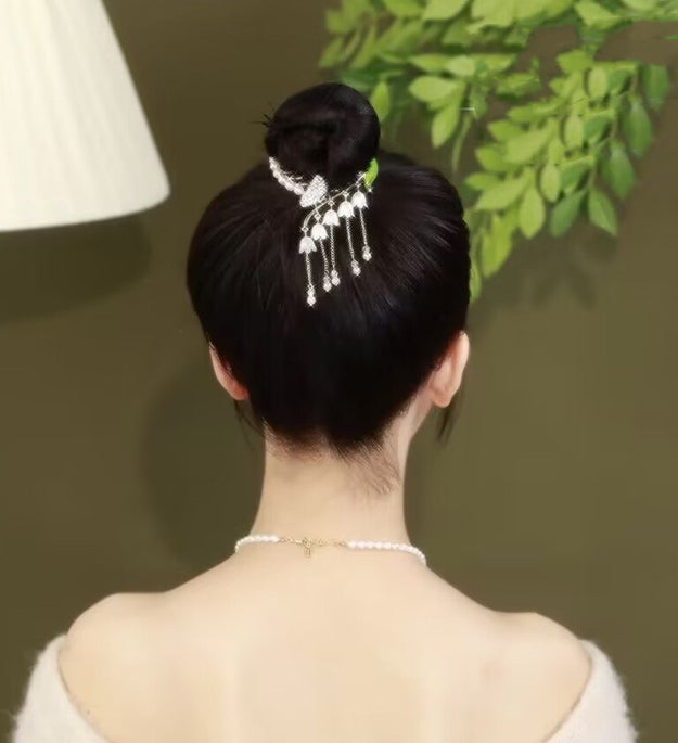 Women's Fringe Bell Orchid Hairpin