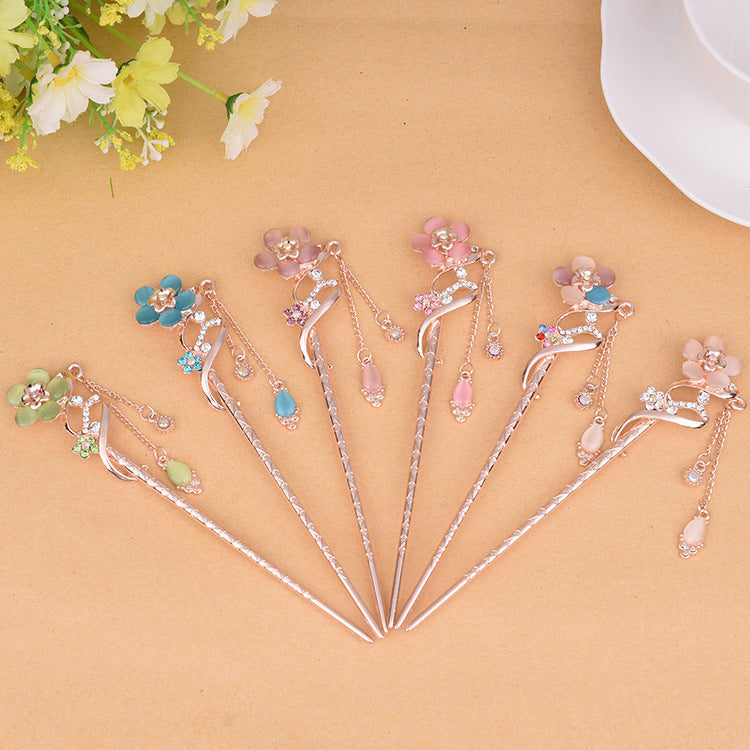 Flower tassel classical hairpin