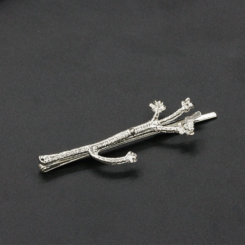Metal branch women's hair clip