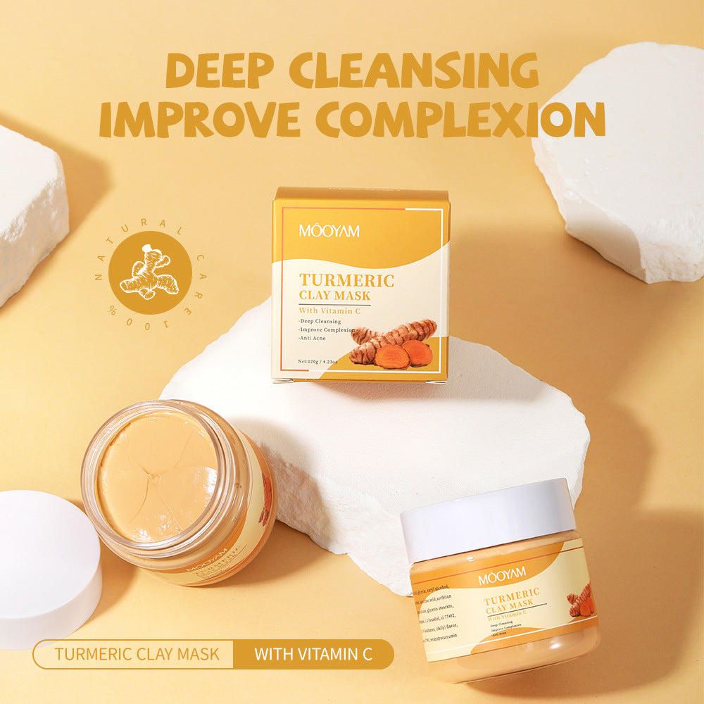 Blackhead Removing Turmeric Clay Mask Cleansing Pores Exfoliating