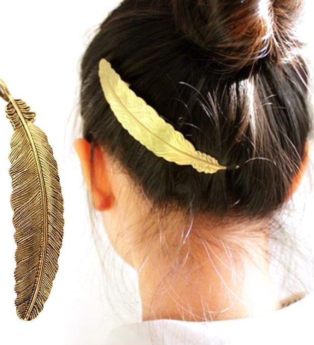 Boho Metal Leaf Hair Clip Barette