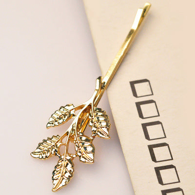 Beautiful flower branch metal hairpin
