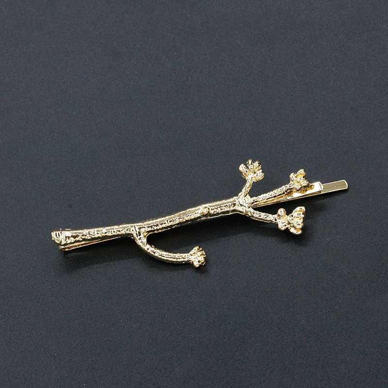 Metal branch women's hair clip