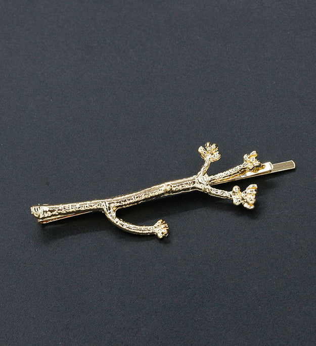 Metal branch women's hair clip