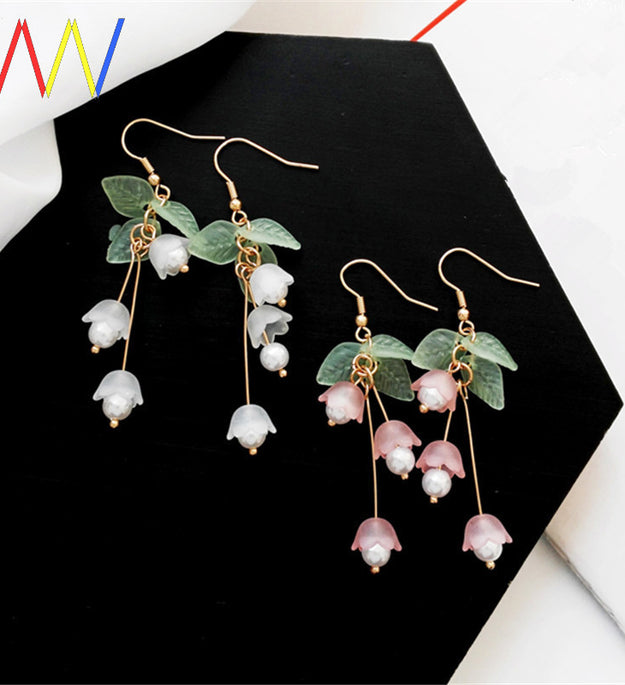 Lily Of The Valley Flower Female Earrings
