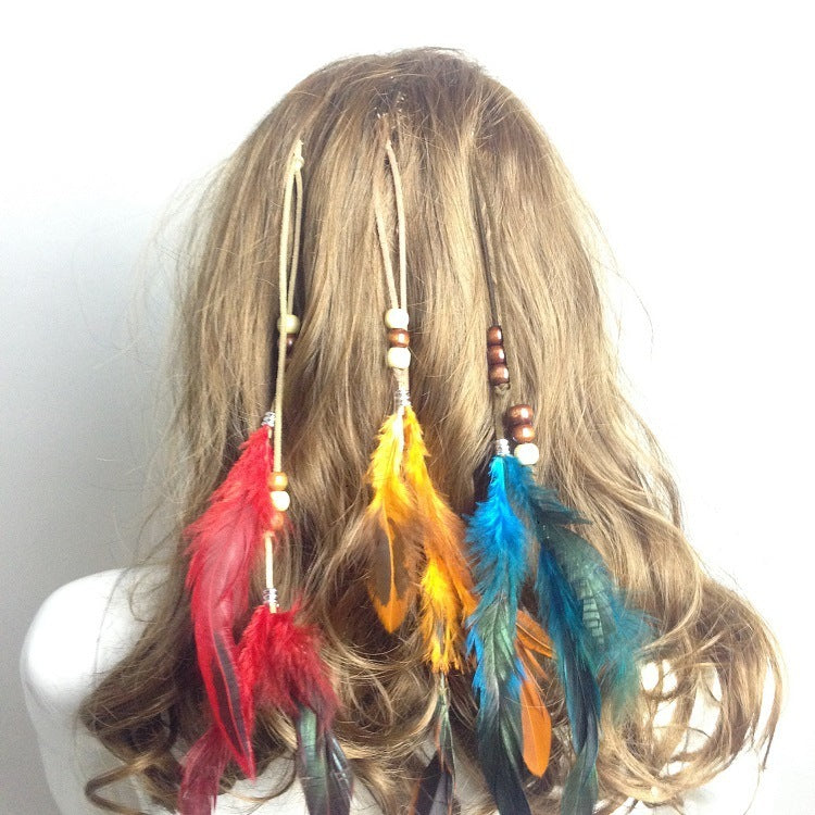 Feather hair accessory feather tassel hair clip