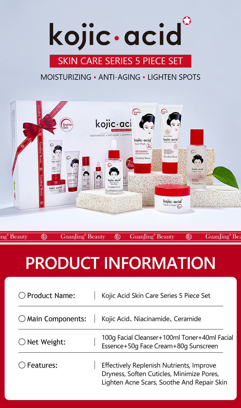 Kojic Acid Toner And Lotion Set Suit Brightening Skin