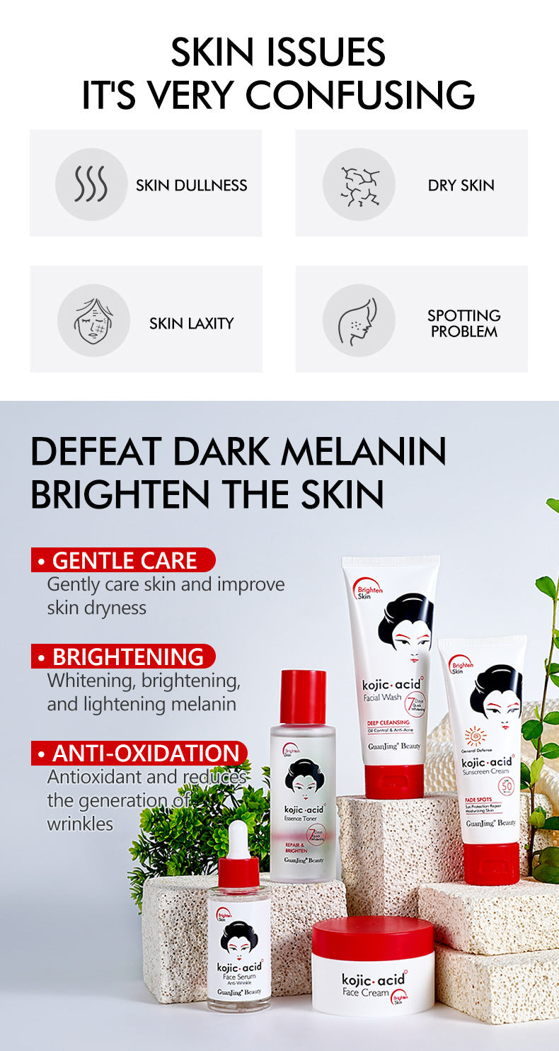 Kojic Acid Toner And Lotion Set Suit Brightening Skin