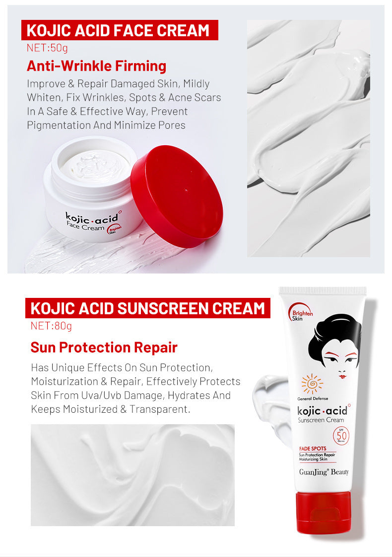 Kojic Acid Toner And Lotion Set Suit Brightening Skin