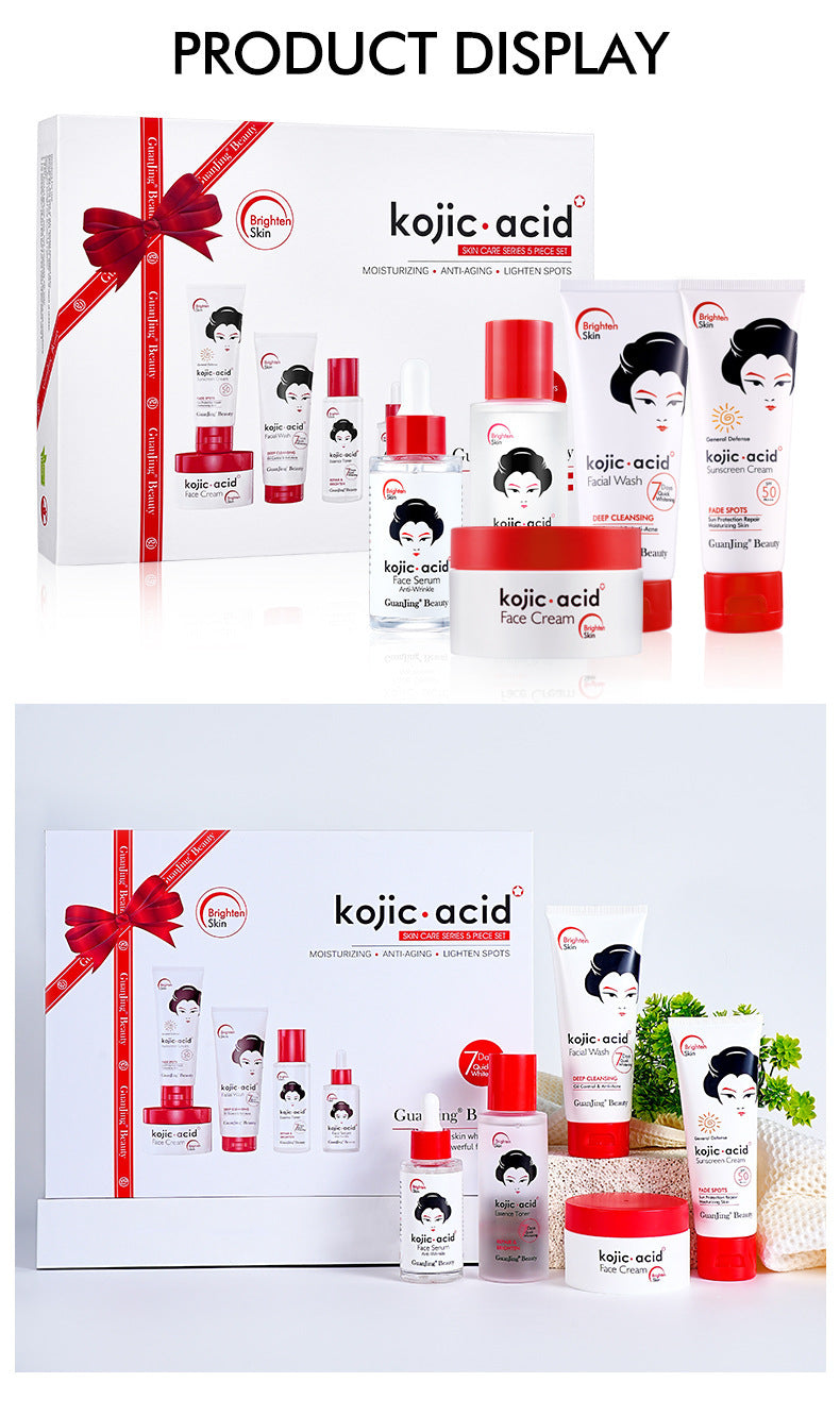 Kojic Acid Toner And Lotion Set Suit Brightening Skin