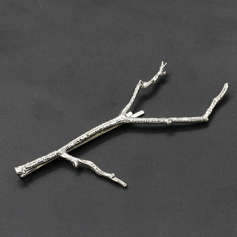 Metal branch women's hair clip