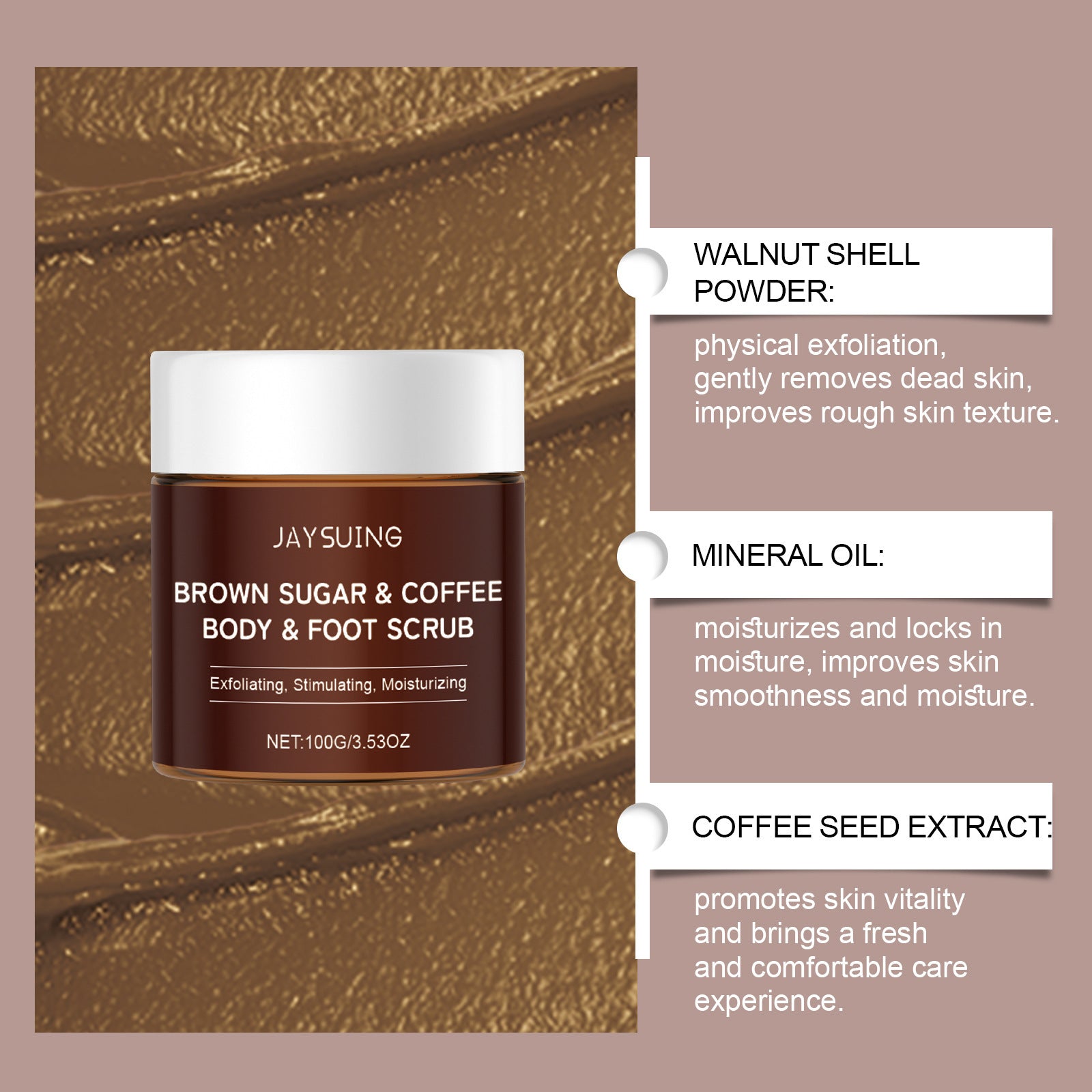 Coffee Body Scrub Cream Clean, Moisturizing And Smooth Skin