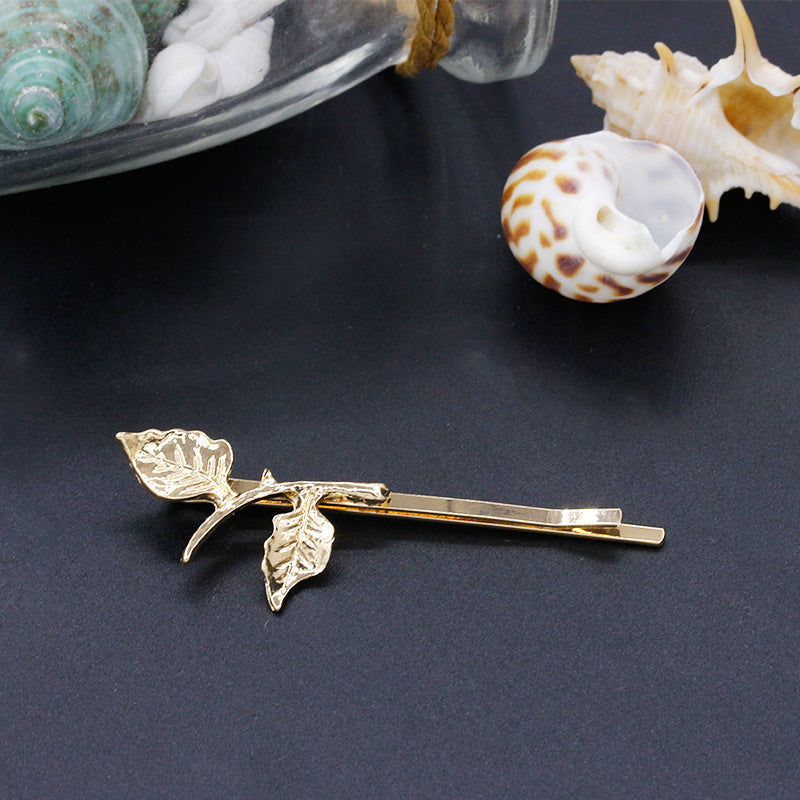 Metal branch women's hair clip