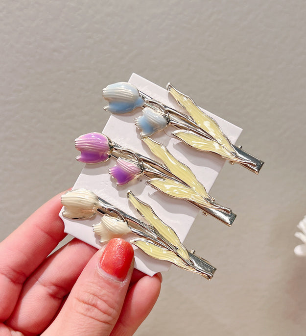Tulip Flower Hairpin Color Drop Oil