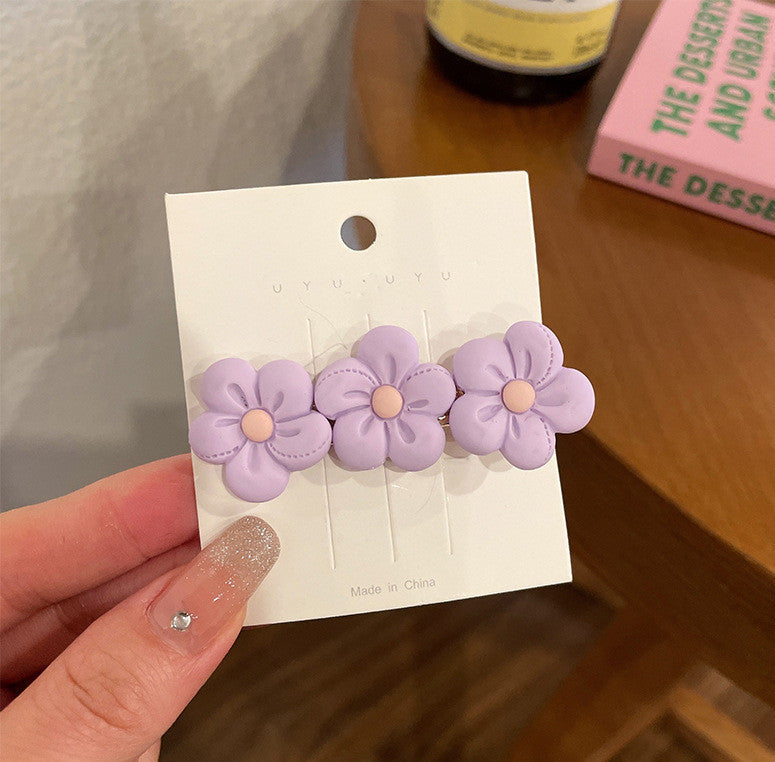 Women's Flower Bear New Simple Hairpin Headwear