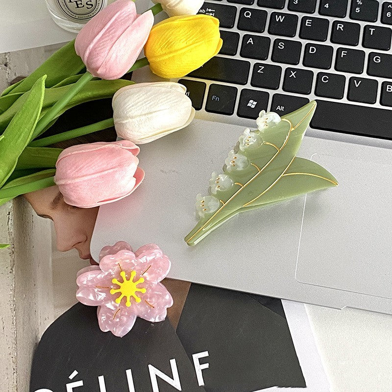 Flower Cherry Blossom Bell Orchid Grab Clip