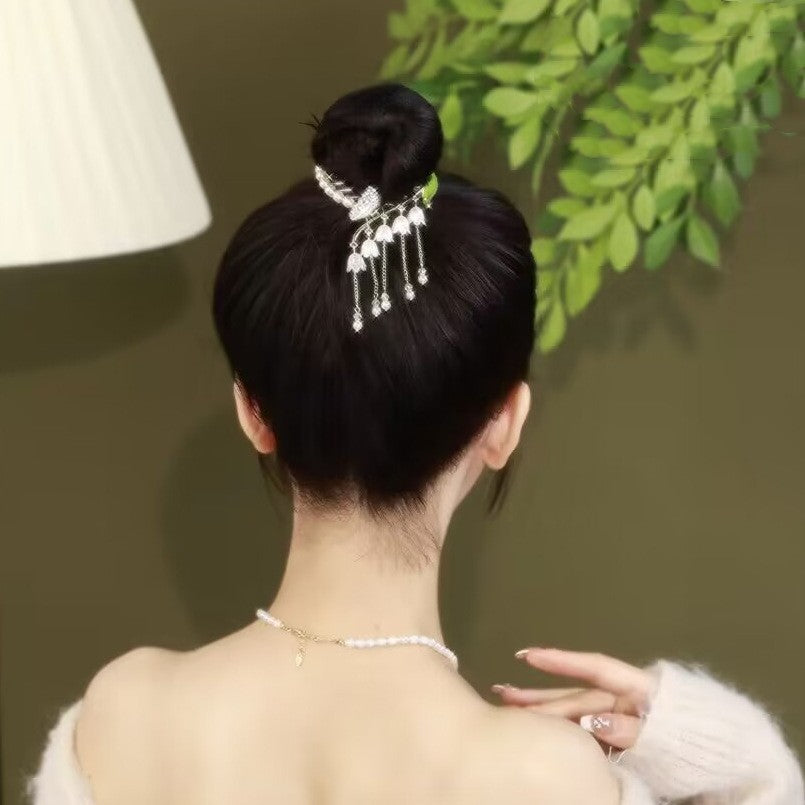 Women's Fringe Bell Orchid Hairpin