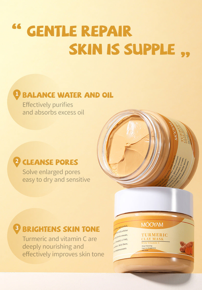 Blackhead Removing Turmeric Clay Mask Cleansing Pores Exfoliating