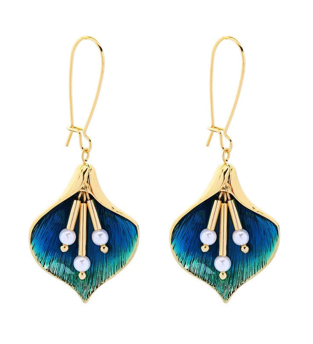 Pearl Orchid Earrings
