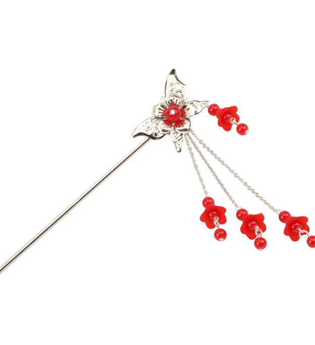 Long tassel hairpin hairpin top clip step headdress